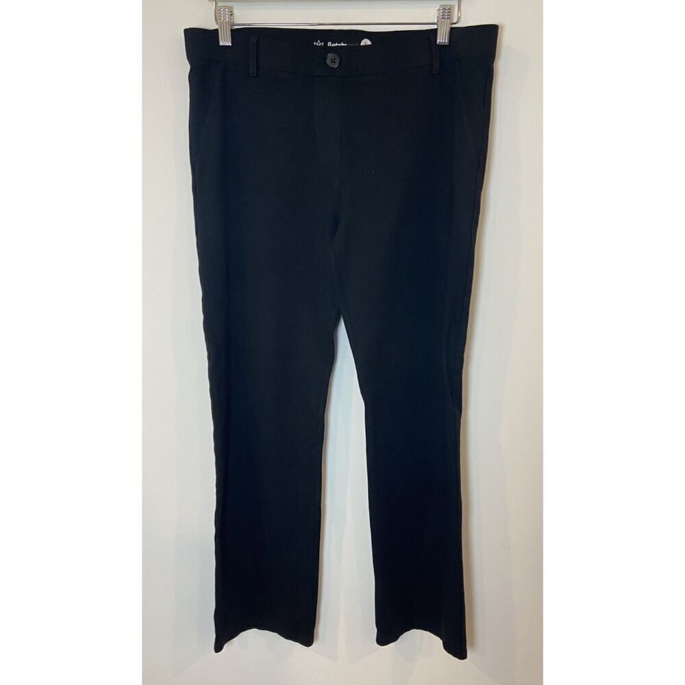 Betabrand Pants Pull On Straight Leg Dress Yoga Black XL Petite